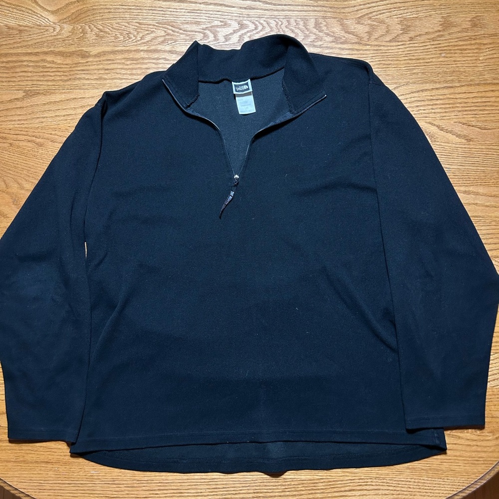 The North Face Quarter Zip Black Pullover Large Long Sleeve Sweater Mens - Picture 6 of 8